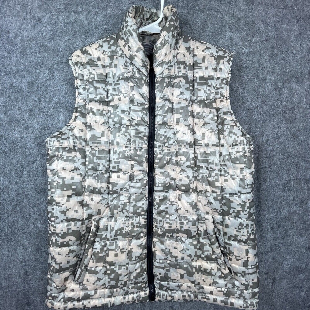 U.S. Life Puffer Vest Womens Large Digital Camo Pink Insulated Lightweight